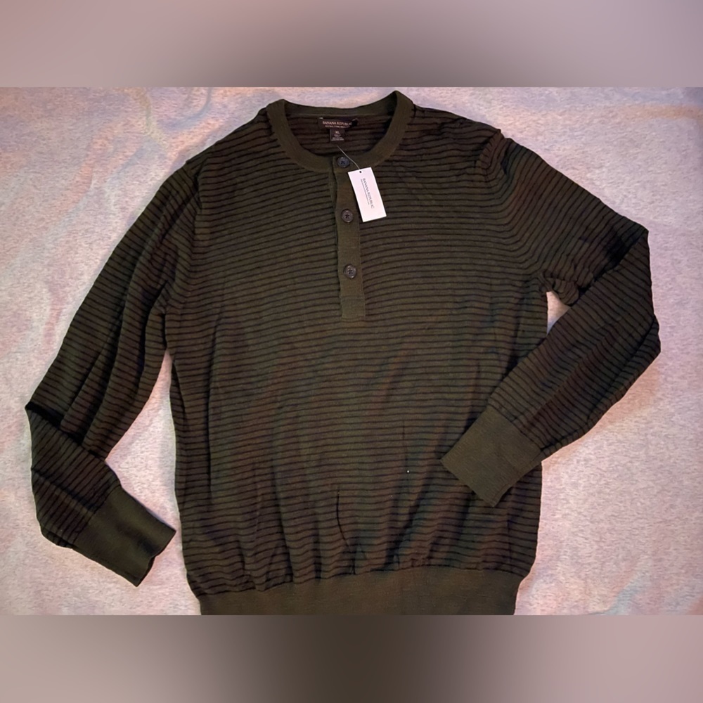🆕 Banana Republic | Merino Wool long sleeve shirt | Men XL